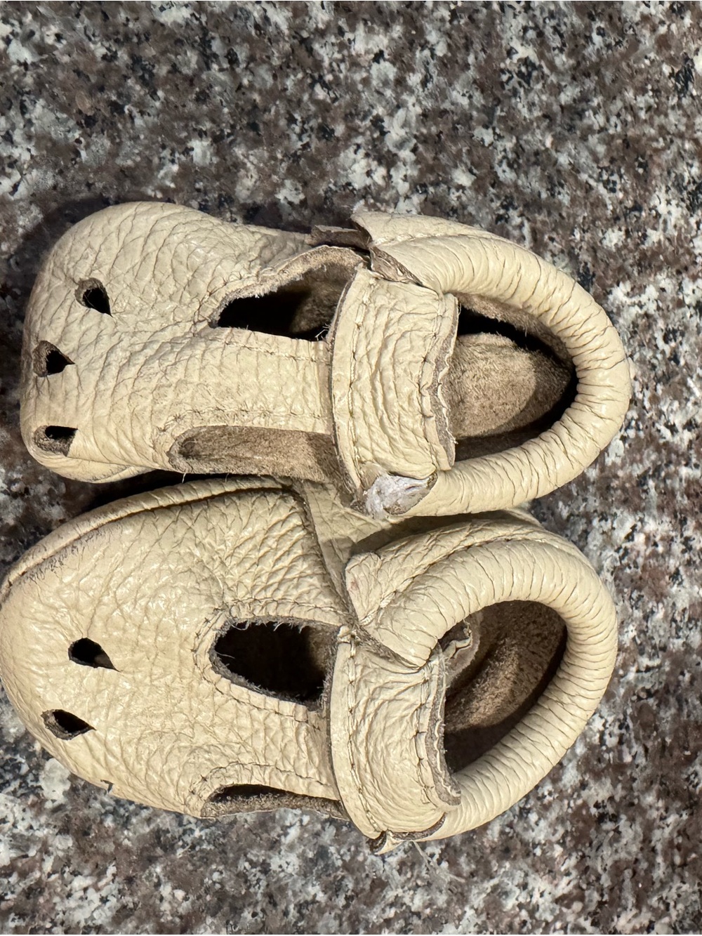 Freshly Picked Cream Baby Leather Soft-Soled Shoes